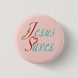 Jesus Saves Christian Quote Button