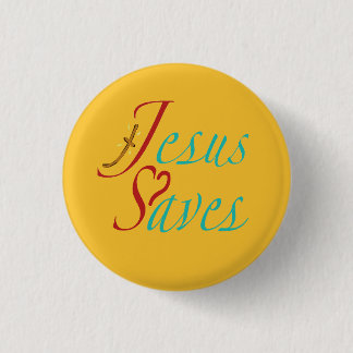 Jesus Saves Christian Quote Button