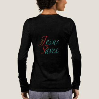 Jesus Saves Christian Quote Tri-Blend Shirt