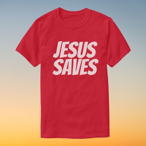 Jesus Saves Christian Short Sleeved T_Shirt
