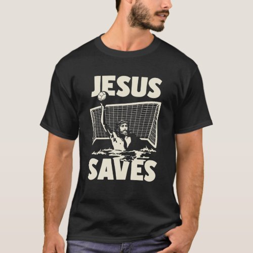 Jesus Saves Christian Water Polo Player Goalie Coa