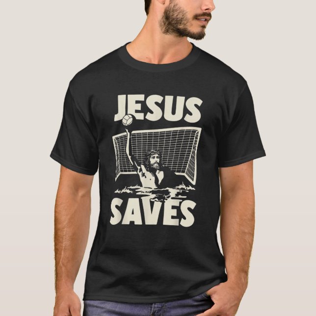 Jesus Saves Christian Water Polo Player Goalie Coa (Front)