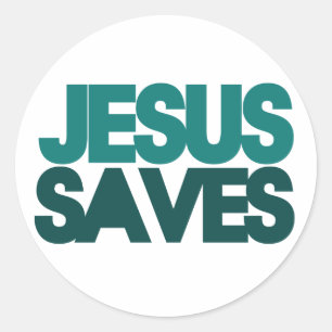 Jesus Saves Classic Round Sticker