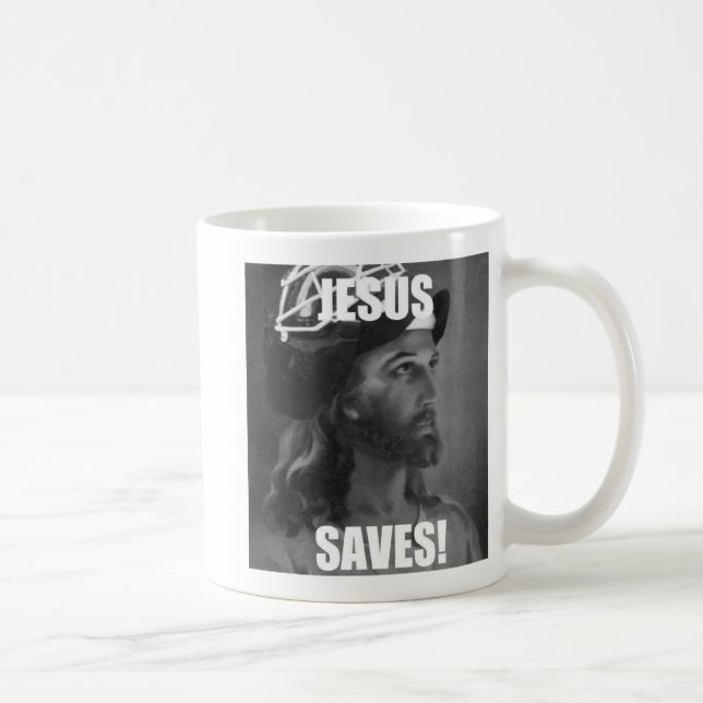 jesus saves coffee mug (Right)