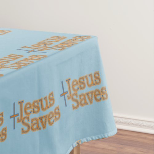 Jesus Saves Cross Tablecloth