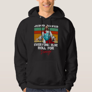 Jesus Saves Everyone Else Roll For Damage Christia Hoodie
