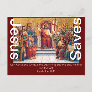 Jesus Saves Faith Blessing Bible Love Peace Lamb Postcard