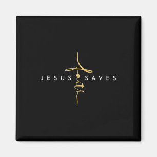 Jesus Saves Faith Cross Christ Religious Jesus Sav Magnet