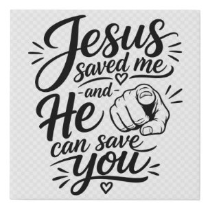 Jesus Saves Faux Canvas Print