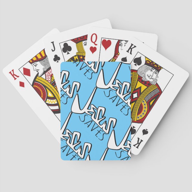 JESUS SAVES GRAFFITI  POKER CARDS (Back)