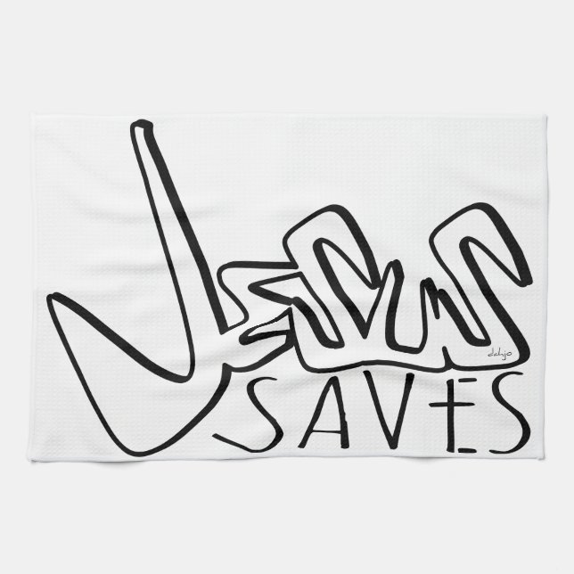 JESUS SAVES GRAFFITI  TOWEL (Horizontal)