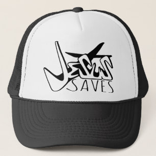 JESUS SAVES GRAFFITI TRUCKER HAT
