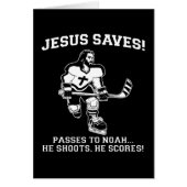 Jesus Saves Hockey funny tshirt (Front)
