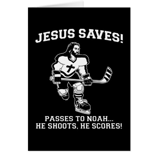 Jesus Saves Hockey funny tshirt (Front)