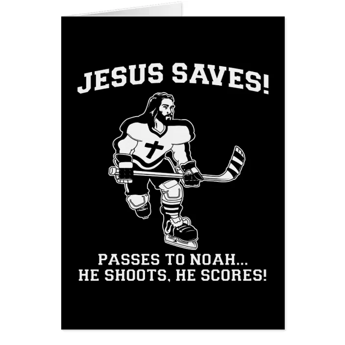 Jesus Saves Jesus Saved Funny Hockey Adult Gifts Sweatshirt