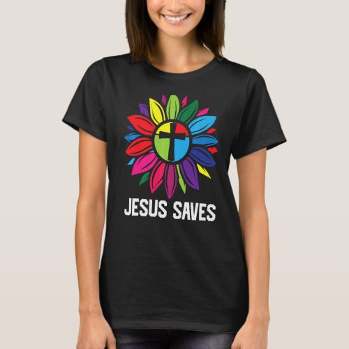 Jesus Saves Jesus God Religious T_Shirt
