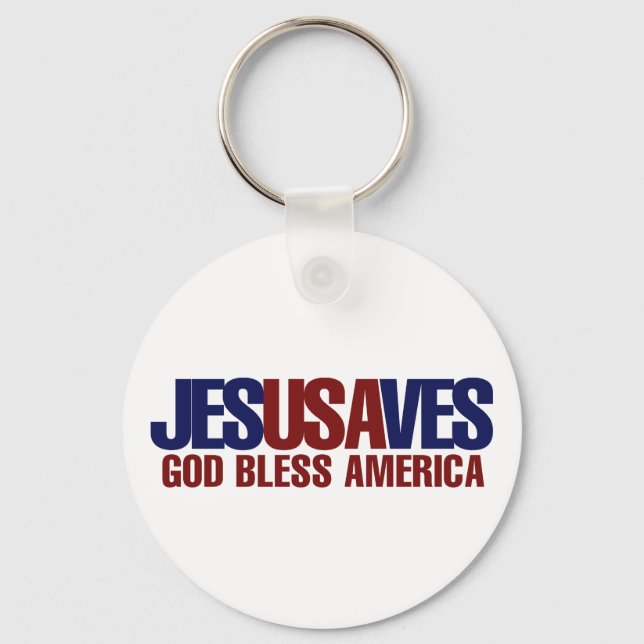 Jesus Saves Keychain (Front)