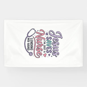 Jesus Saves Nurse Faith Shirt Design_1 Banner