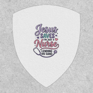 Jesus Saves Nurse Faith Shirt Design_1 Patch