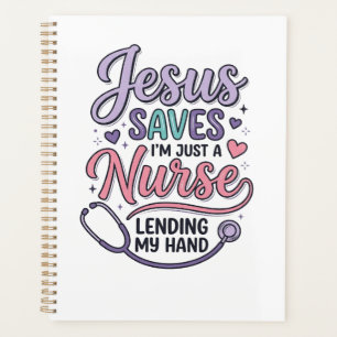 Jesus Saves Nurse Faith Shirt Design_1 Planner