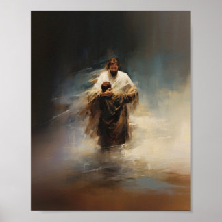 Jesus Saves Peter - Bible Verse Digital Print