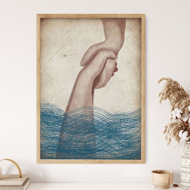 Jesus saves Peter _Scripture Wall Art, Bible Stori Poster (Creator Uploaded)