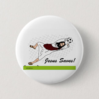 JESUS SAVES! PINBACK BUTTON