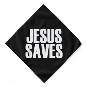 Jesus Saves - Popular Christian Faith Quote Bandana