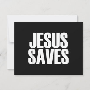Jesus Saves - Popular Christian Faith Quote Holiday Card