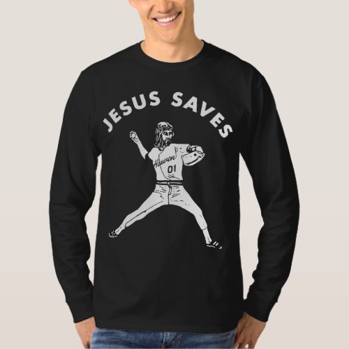 Jesus Saves Religious Christian Faith Baseball T_Shirt