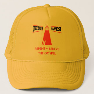 Jesus Saves Repent and Believe The Gospel Trucker Hat