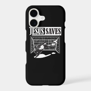 Jesus Saves - Soccer Goalie Christian iPhone 17 Case