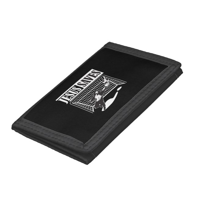 Jesus Saves - Soccer Goalie Christian Trifold Wallet (Bottom)