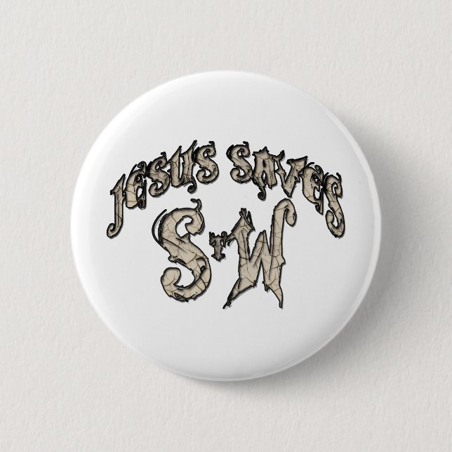 Jesus Saves Spread the Word Pinback Button (Front)