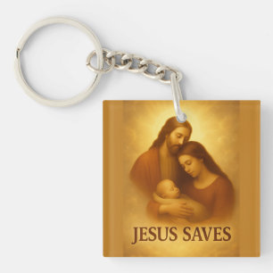 Jesus Saves unique christian gifts Christian Keychain