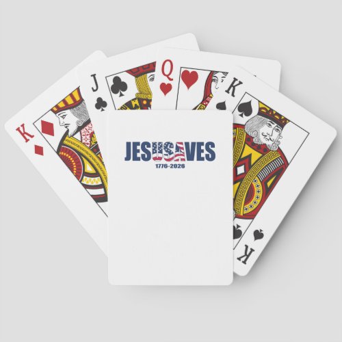 Jesus Saves USA Poker Cards