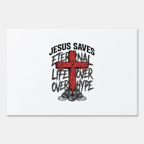 Jesus Saves Vintage Cross Christian Streetwear Shi Sign