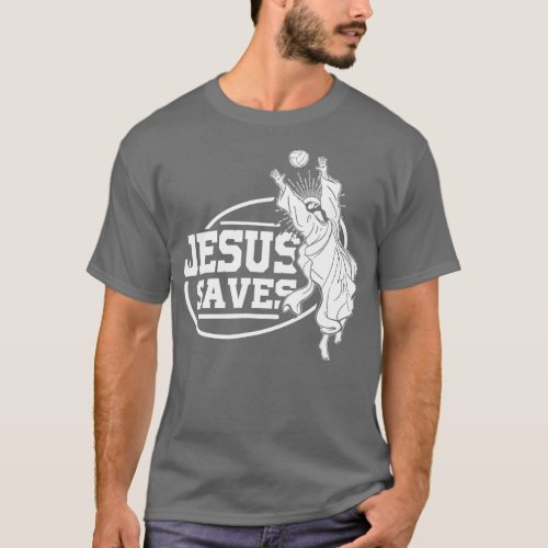 Jesus Saves  Volleyball  Gift Girls Men Women  T_Shirt