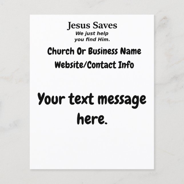 Jesus Saves - We Just Help You Find Him Flyer (Front)