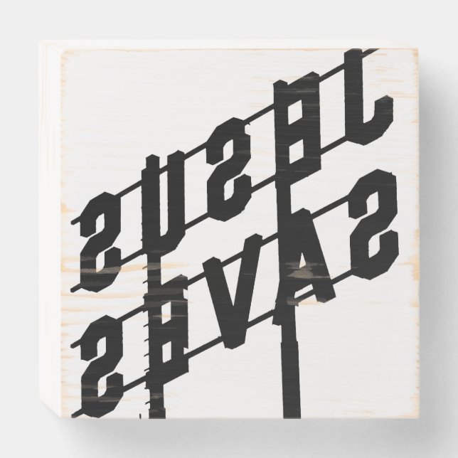 JESUS SAVES Wood Box Graphic Art (Front Horizontal)