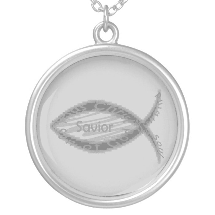 Jesus Savior Christian Fish Symbol Pendant