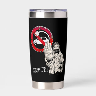 Jesus says no to Electric Cars Insulated Tumbler