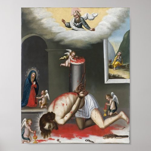 Jesus Scourging  Flagellation Passion of Christ  Poster