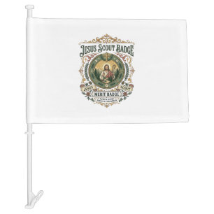 Jesus Scout Badge Merit Badge Jesus Scout Badge Me Car Flag