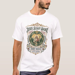 Jesus Scout Badge Merit Badge Jesus Scout Badge Me T-Shirt