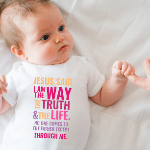 Jesus scripture  baby bodysuit