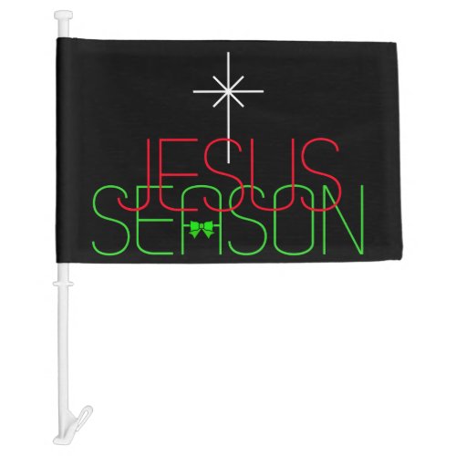 Jesus Season Car Flag