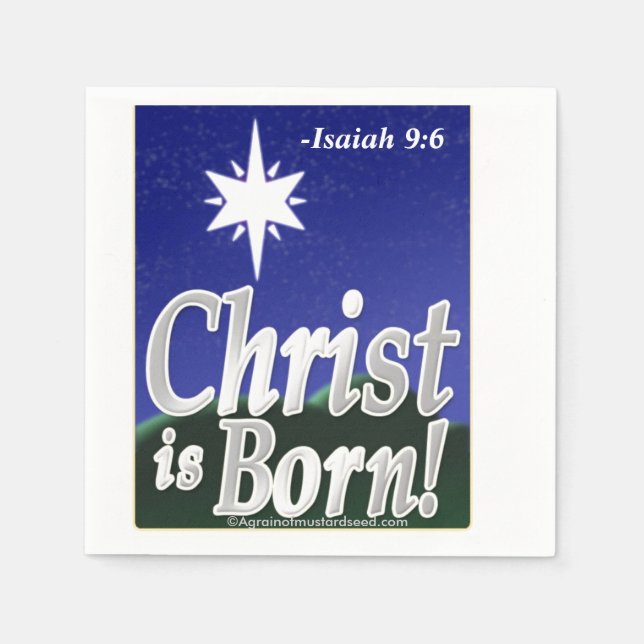 Jesus Season Christmas Paper Napkins (Front)