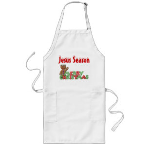 Jesus Season Gingerbread Man Customize It Long Apron