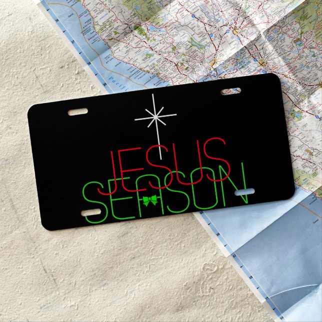 Jesus Season License Plate (In Situ)